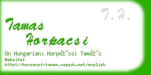 tamas horpacsi business card